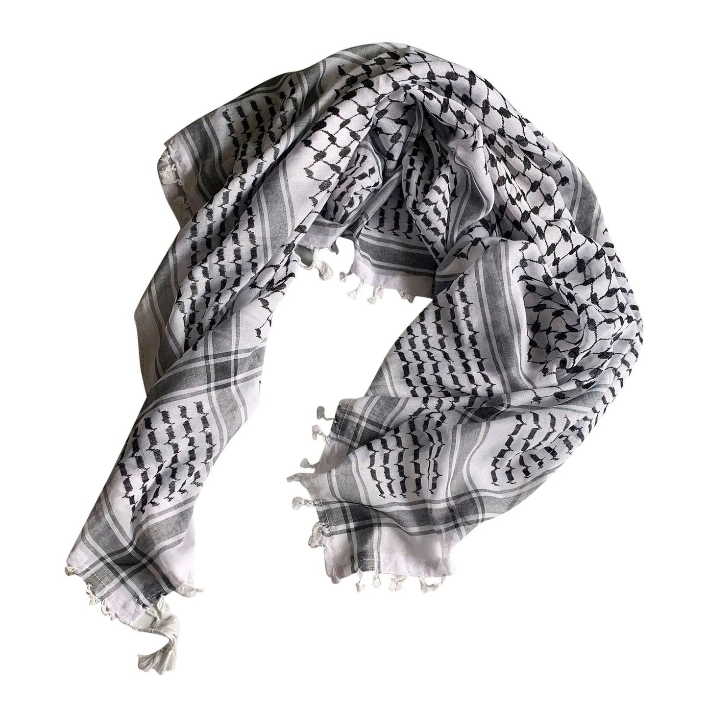 Handmade Arab Keffiyeh Shemagh - Authentic Palestine Scarf - Cultural Resilience Emblem - Universal Elegance - Fashion Forward Design